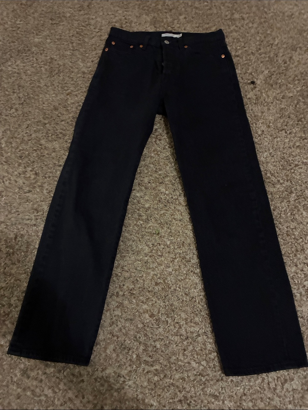 Levi's Black Wedgie Straight Leg Jeans